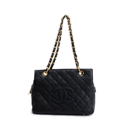 Chanel Black Caviar Leather Petite Timeless Tote