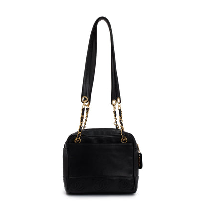 Chanel Black Caviar Leather Small Vintage CC Shoulder Bag