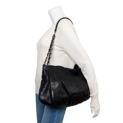 Chanel Black Caviar Leather Timeless CC Hobo Bag