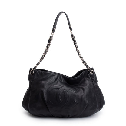 Chanel Black Caviar Leather Timeless CC Hobo Bag