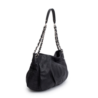 Chanel Black Caviar Leather Timeless CC Hobo Bag