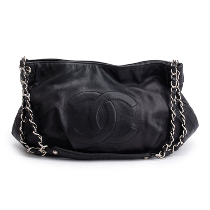 Chanel Black Caviar Leather Timeless CC Hobo Bag