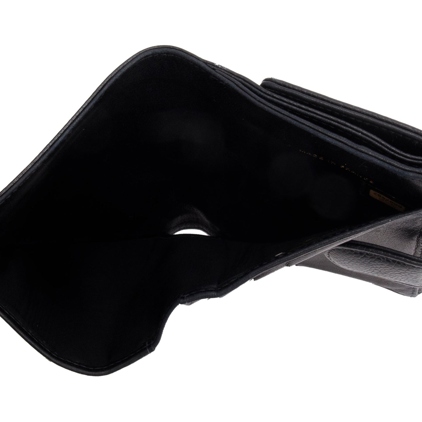 Chanel Black Caviar Leather Timeless Compact Wallet