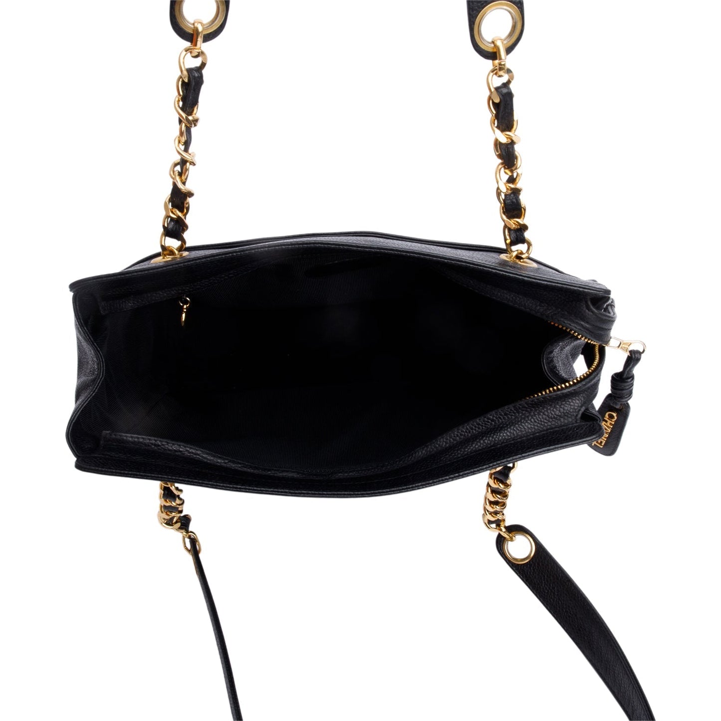 Chanel Black Caviar Leather Triple CC Tote