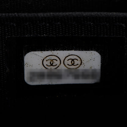 Chanel Black Caviar Leather Zip Around Boy Coin Purse