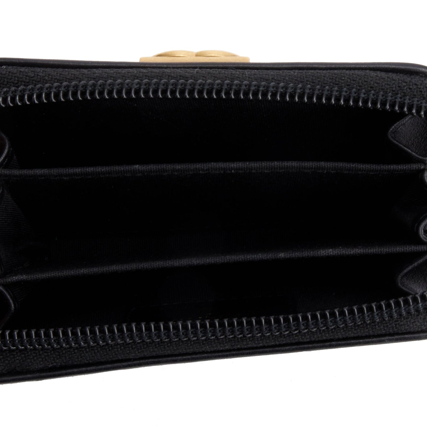 Chanel Black Caviar Leather Zip Around Boy Coin Purse