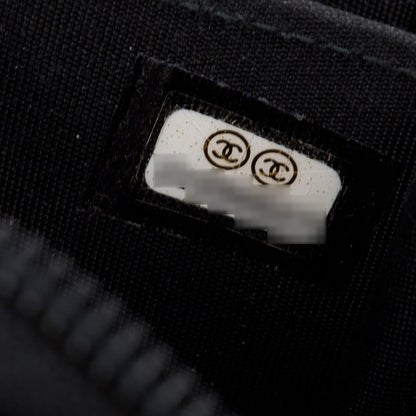 Chanel Black Caviar Leather Zip Around Boy Coin Purse