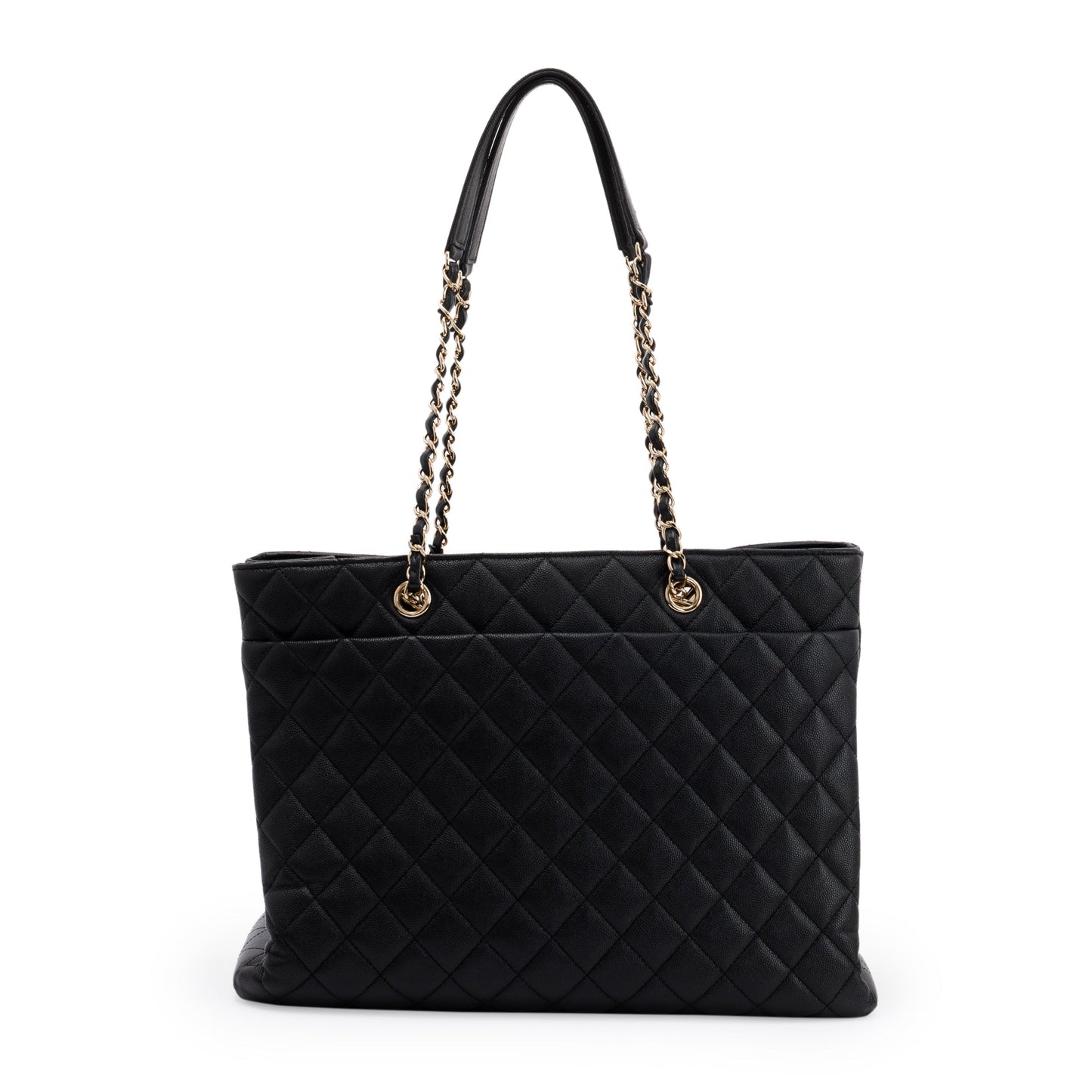 Chanel Black Caviar Quilted Large Classic Shopping Tote
