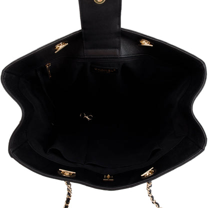 Chanel Black Caviar Quilted Large Classic Shopping Tote