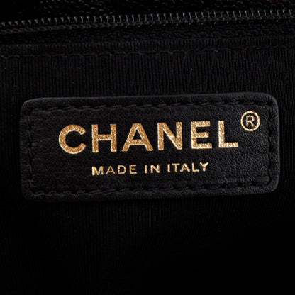 Chanel Black Caviar Quilted Large Classic Shopping Tote