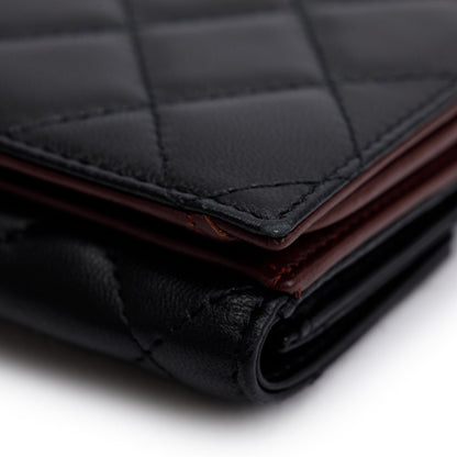 Chanel Black Caviar Quilted Leather CC Long Double Wallet