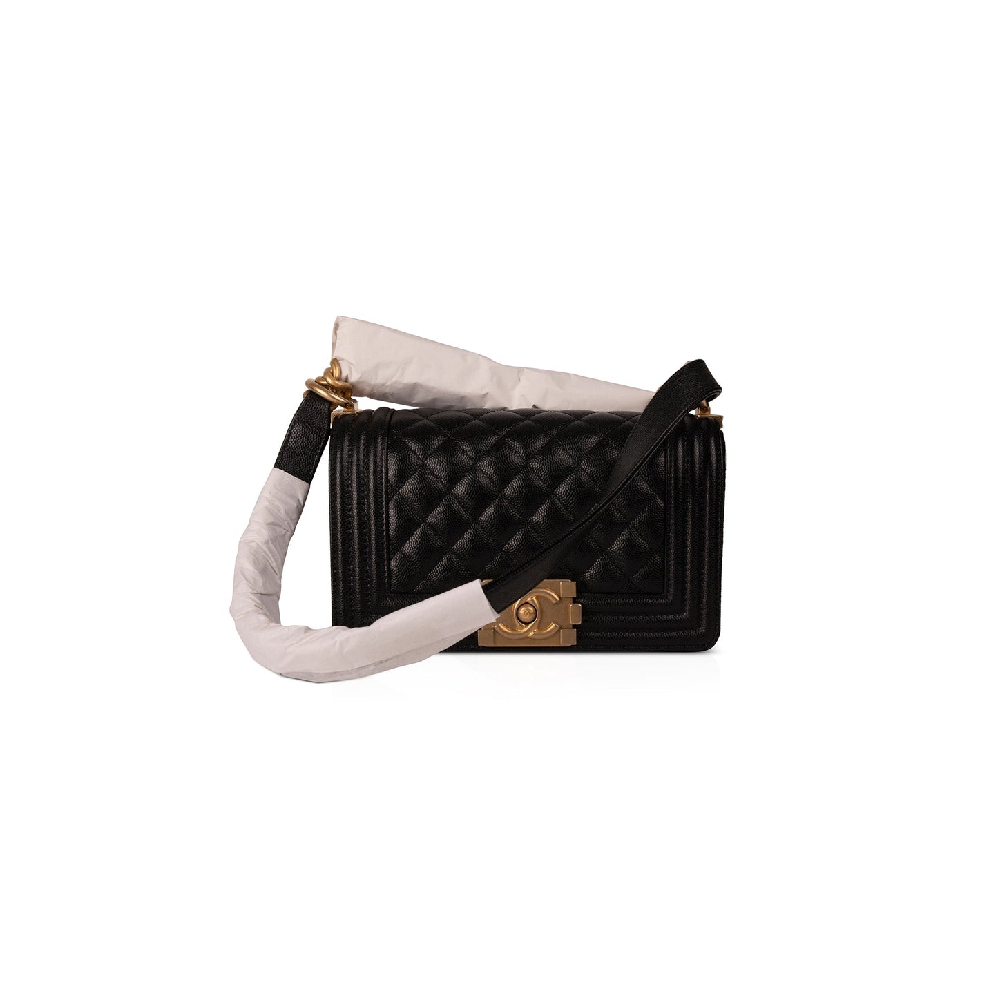 Chanel Black Caviar Small Boy Bag