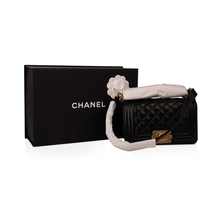 Chanel Black Caviar Small Boy Bag