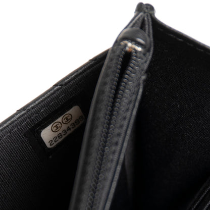 Chanel Black Chevron Boy Wallet on Chain