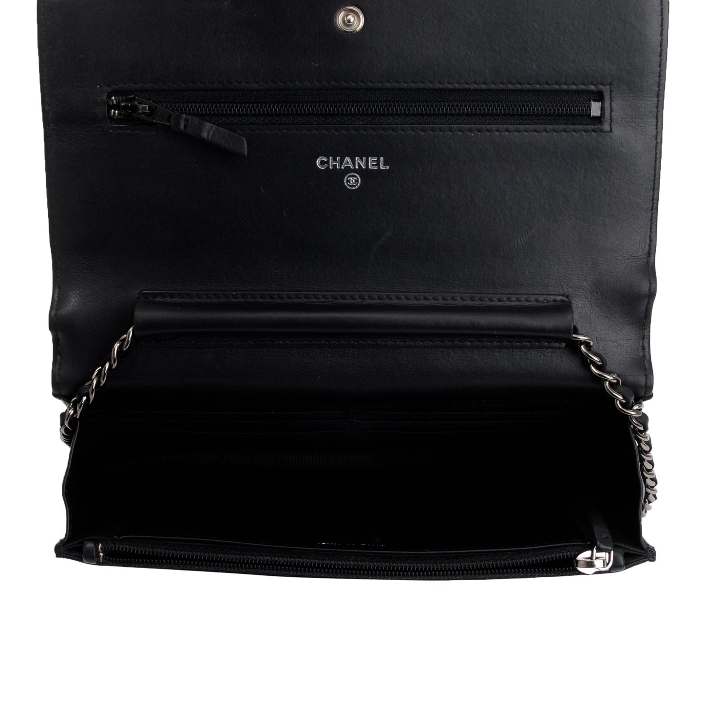 Chanel Black Chevron Boy Wallet on Chain