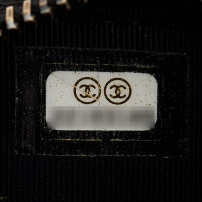 Chanel Black Chevron Calfskin Leather Classic Zipped Coin Purse