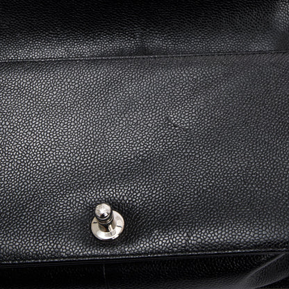 Chanel Black Chevron Caviar Medium Boy Bag
