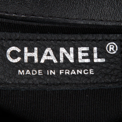 Chanel Black Chevron Lambskin Medium Boy Bag