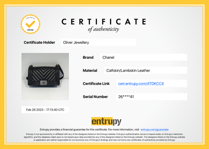 Chanel Black Chevron Lambskin Medium Boy Bag