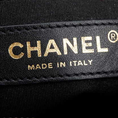 Chanel Black Chevron Leather Round as Earth Crossbody Bag