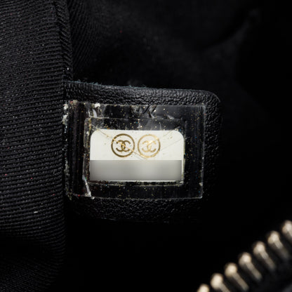 Chanel Black Chevron Leather Round as Earth Crossbody Bag