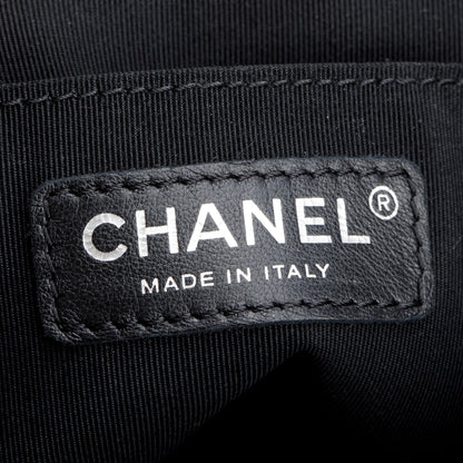 Chanel Black Chevron Quilted Lambskin Leather Small Urban Spirit Backpack