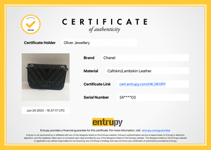 Chanel Black Chevron Subtle Flap Bag