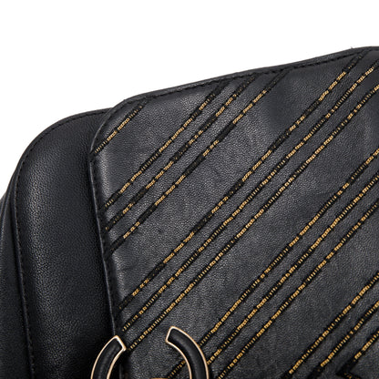 Chanel Black Chevron Subtle Flap Bag