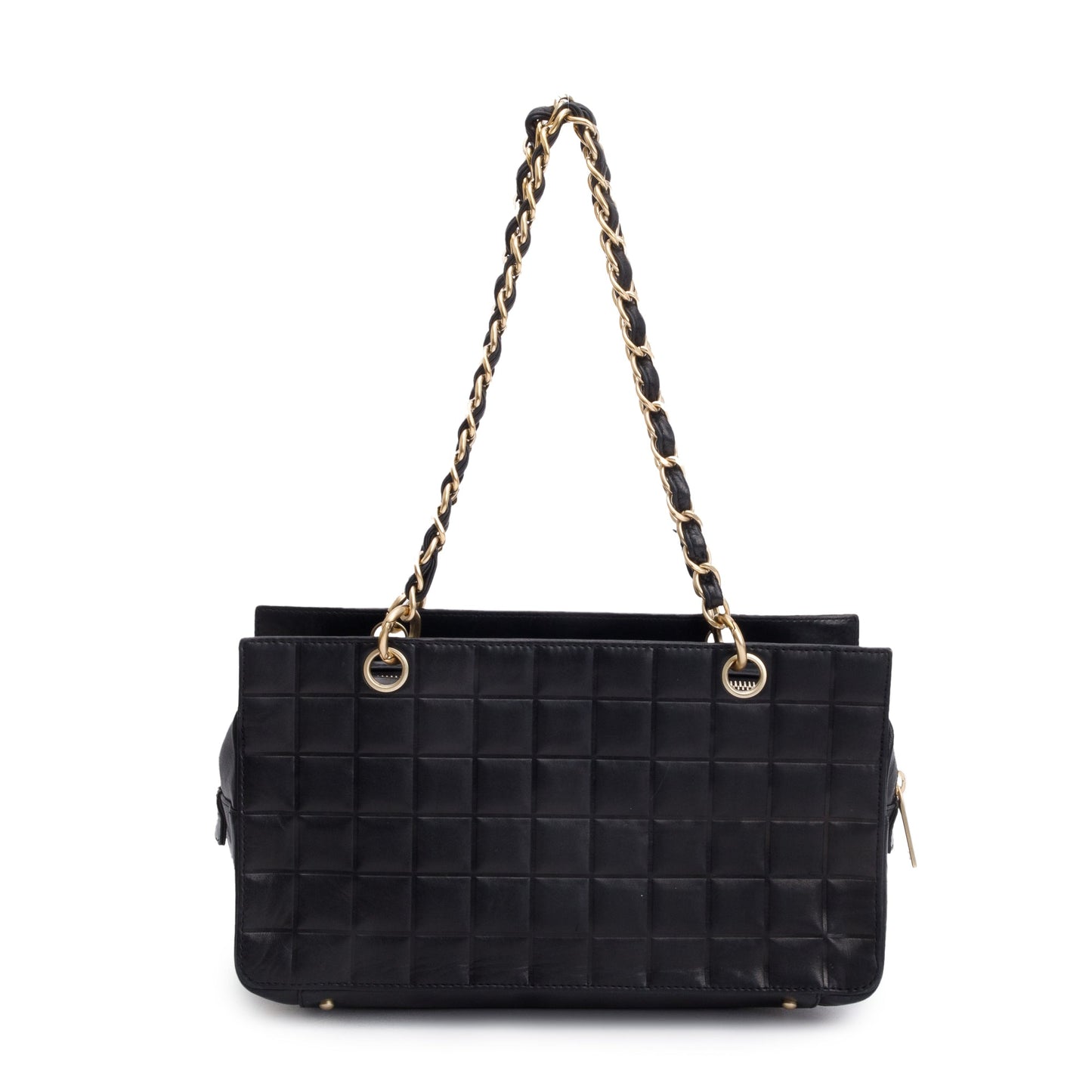 Chanel Black Chocolate Bar Quilted Leather Petit Timeless Tote