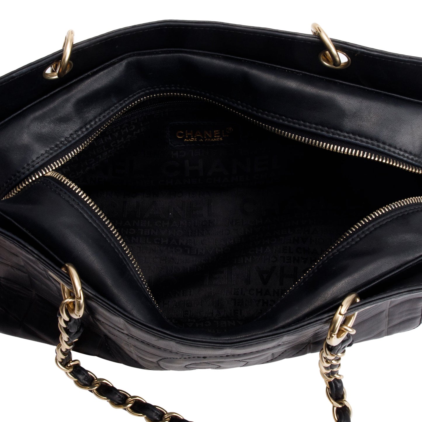 Chanel Black Chocolate Bar Quilted Leather Petit Timeless Tote
