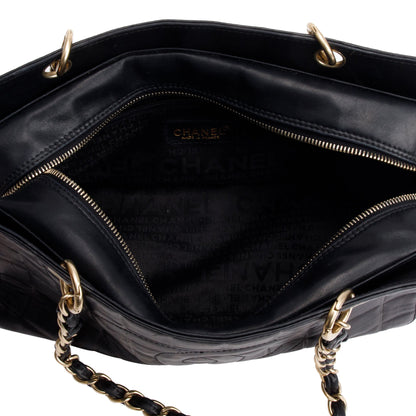 Chanel Black Chocolate Bar Quilted Leather Petit Timeless Tote