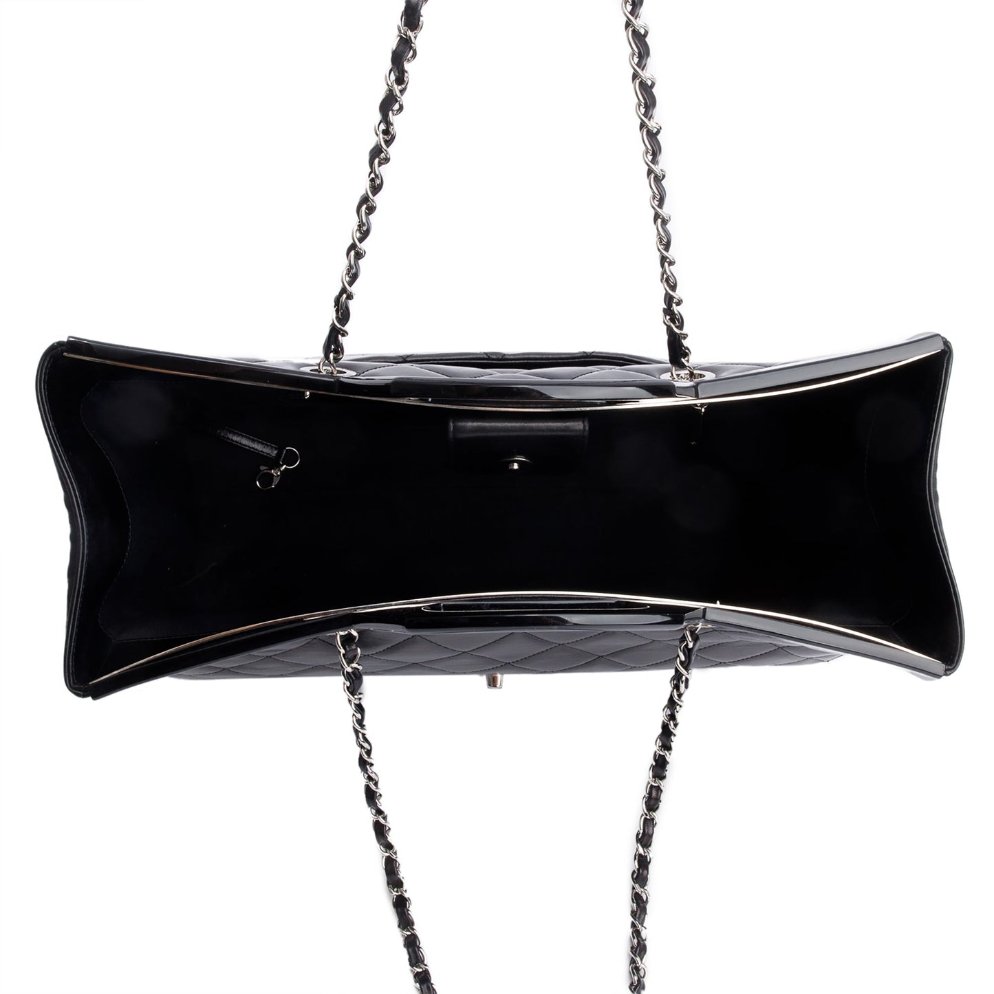 Chanel Black Glazed Calfskin Leather Large CC Delivery Tote