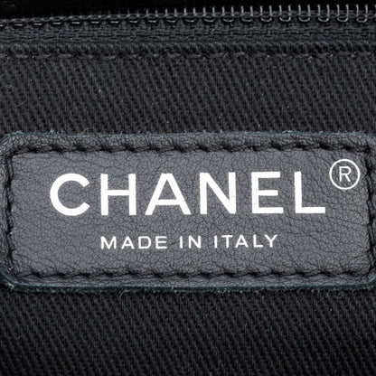 Chanel Black Glazed Calfskin Leather Large CC Delivery Tote