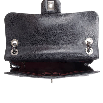 Chanel Black Glazed Caviar Leather Medium CC Crave Flap Bag