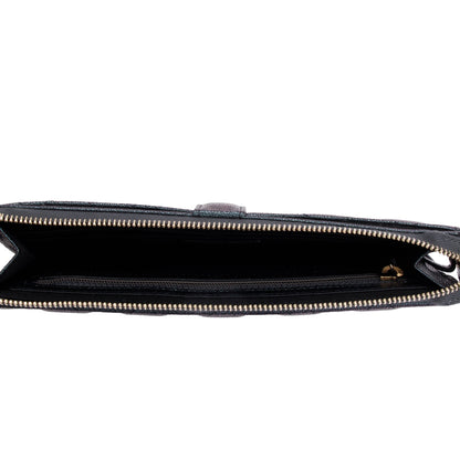 Chanel Black Iridescent Caviar Leather Classic Pouch with Handle