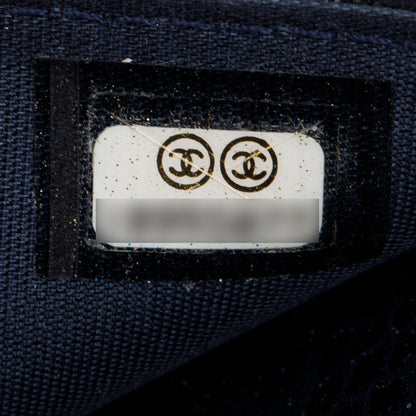 Chanel Black Lace Goatskin Classic Wallet on Chain