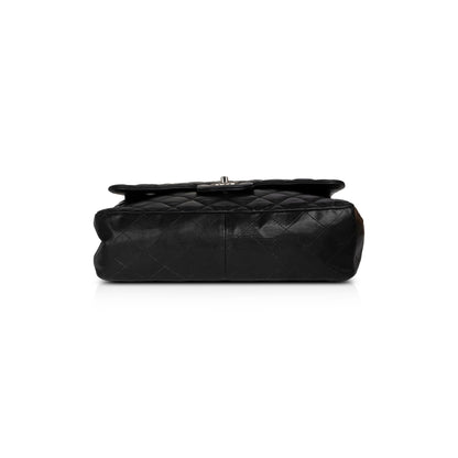 Chanel Black Lambskin Bijoux Chain Jumbo Single Flap Bag