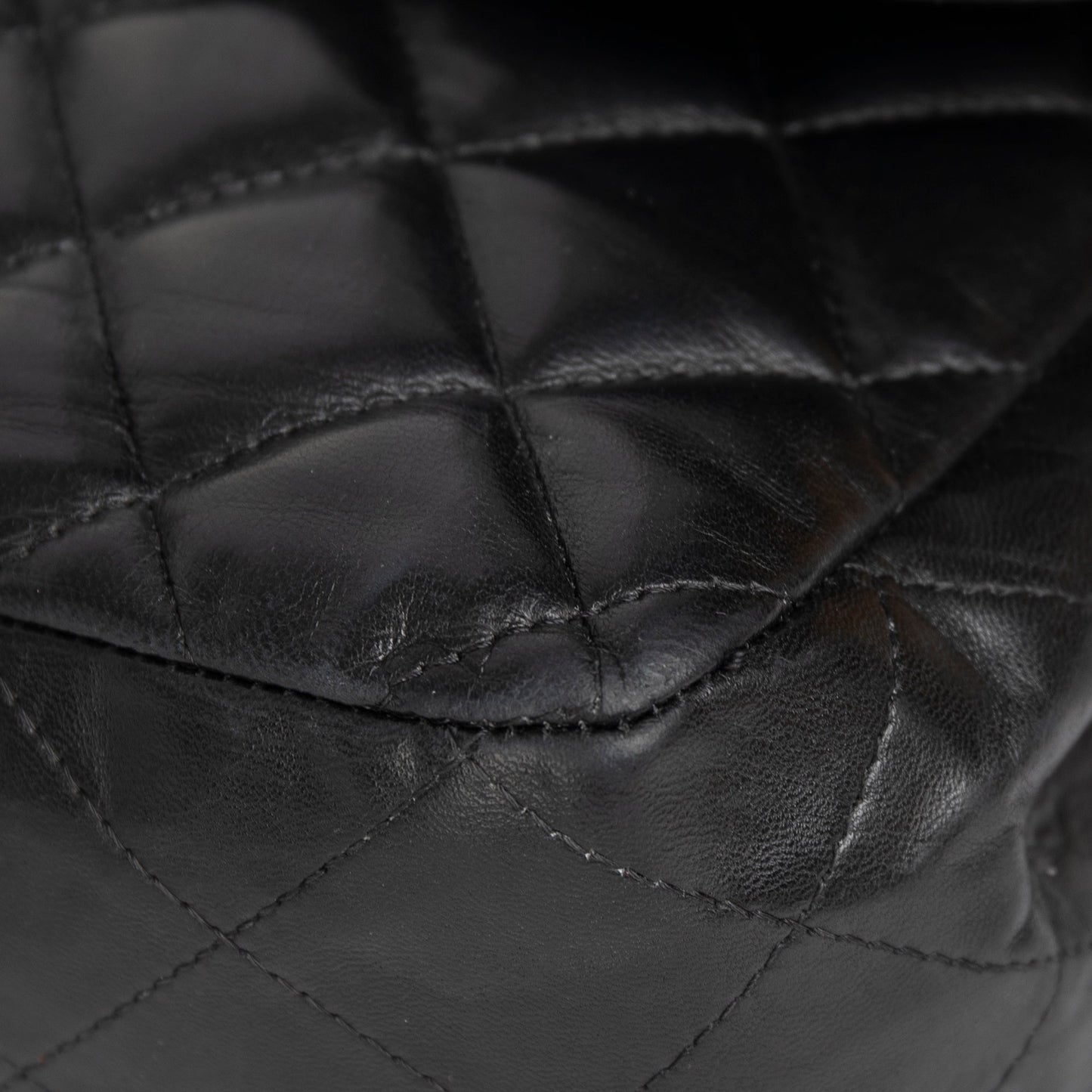 Chanel Black Lambskin Bijoux Chain Jumbo Single Flap Bag