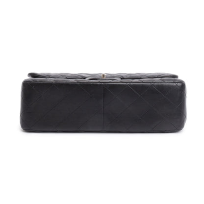Chanel Black Lambskin Classic Jumbo Double Flap Bag