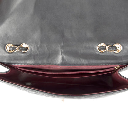 Chanel Black Lambskin Classic Jumbo Single Flap Bag