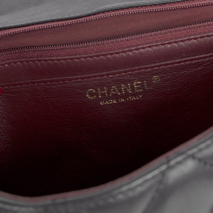 Chanel Black Lambskin Classic Jumbo Single Flap Bag