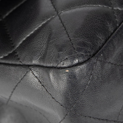 Chanel Black Lambskin Classic Jumbo Single Flap Bag