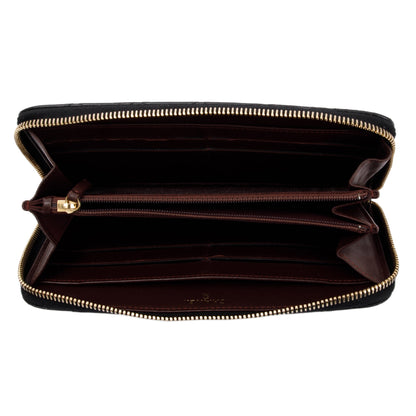 Chanel Black Lambskin Classic Long Zipped Wallet