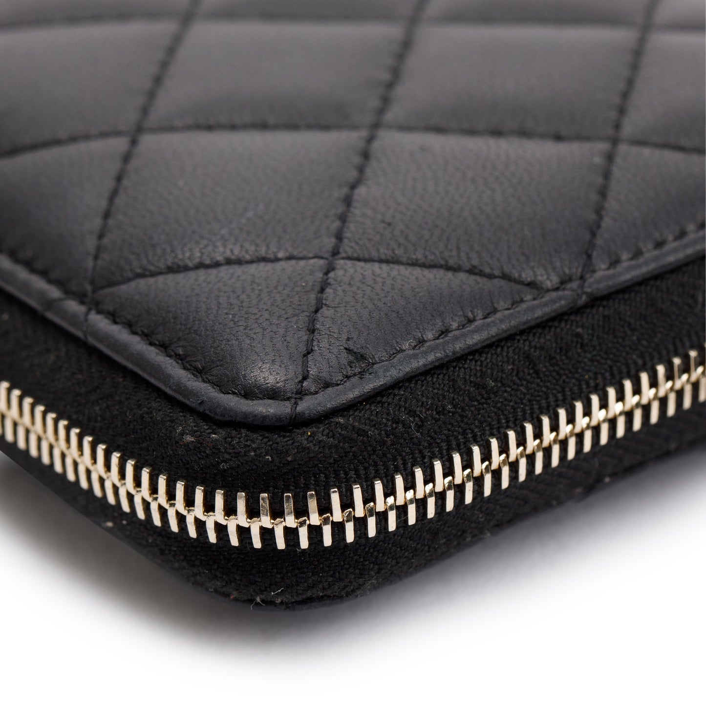 Chanel Black Lambskin Classic Long Zipped Wallet