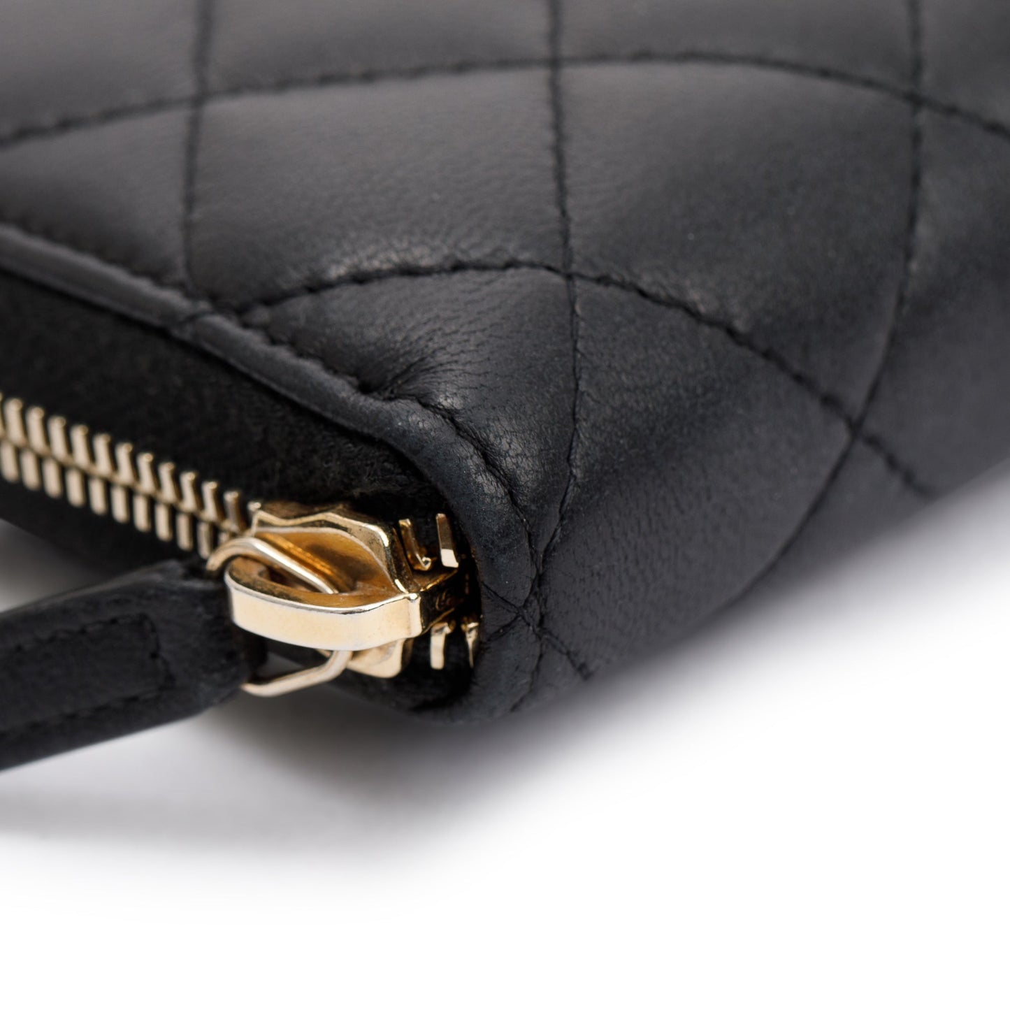Chanel Black Lambskin Classic Long Zipped Wallet