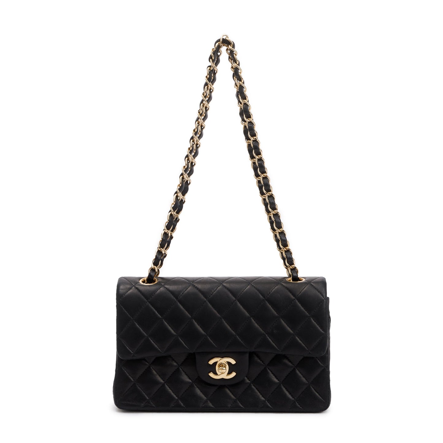 Chanel Black Lambskin Classic Small Double Flap Bag
