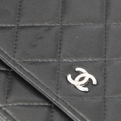 Chanel Black Lambskin Classic Wallet on Chain