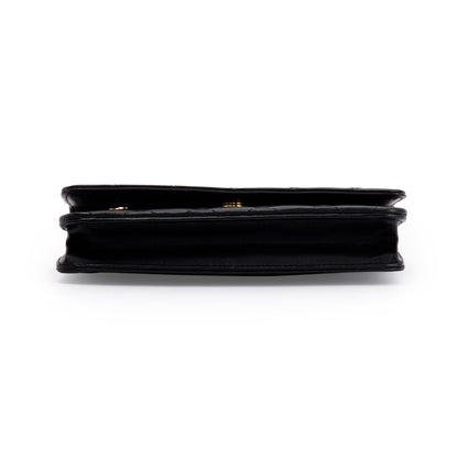 Chanel Black Lambskin Classic Wallet on Chain
