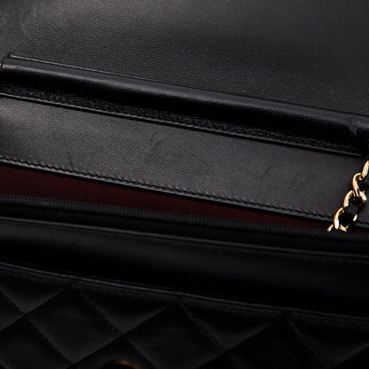 Chanel Black Lambskin Classic Wallet on Chain