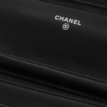 Chanel Black Lambskin Classic Wallet on Chain